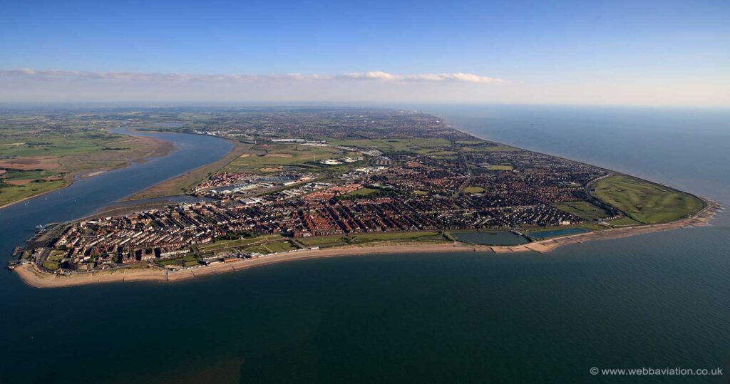 Aerial view of Fleetwood in Lancashire
